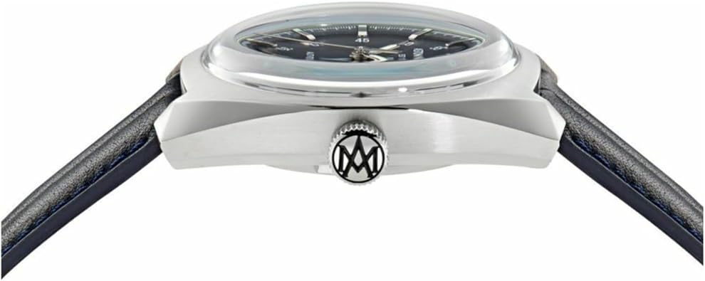 Aston Martin TS2 Automatic Collection Luxury Mens Watch Timepieces with a Blue Strap and Dial Featuring a Stainless Steel Case