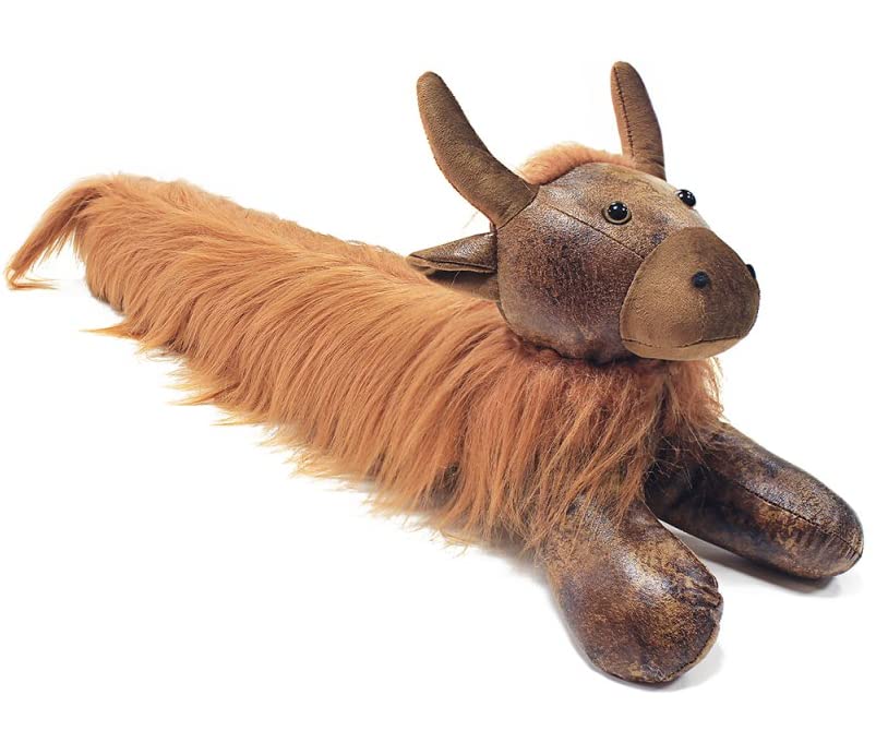 Assorted Doorstop Door Stop Stopper Filled Heavy Doorstop Faux Leather Novelty Wedge (Highland Cow Draught Exlcuder) — image 1
