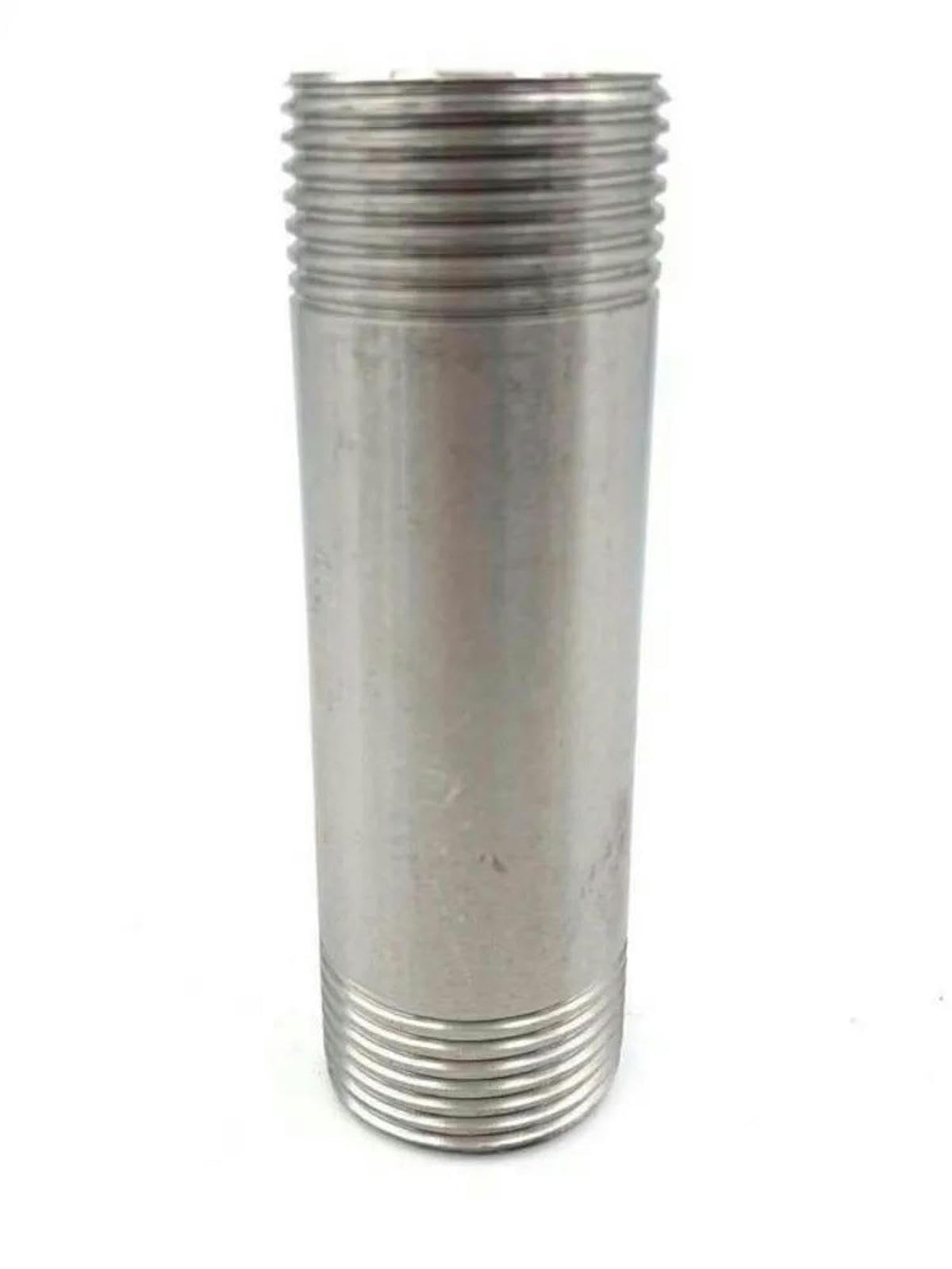 Lunghezza 100/150/200/300mm 1/4" 3/8" 1/2" 3/4"-2” Filettatura maschio Nipplo lungo Raccordo per tubo in acciaio inossidabile 304 Adattatore connettore-200mm Lunghezza-1-1/4"