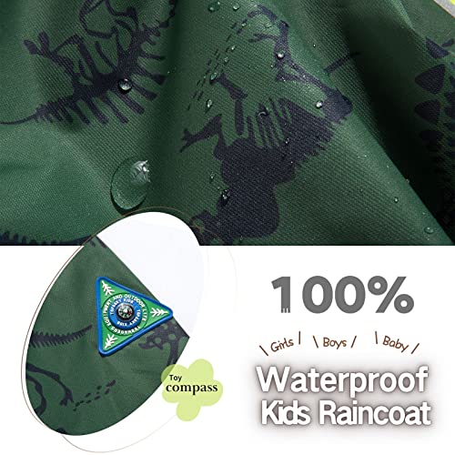 Image of Boys Rain Jacket with Detachable Hood Lightweight Raincoats for Kids