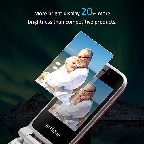 artfone-Flip-Telefono-Movil-para-Personas-Mayores-con-Teclas-Grandes-con-Pantalla-de-24-Pulgadas-Facil-de-Usar-para-Ancianos-MMS-SOS-Boton-Camara-Rojo