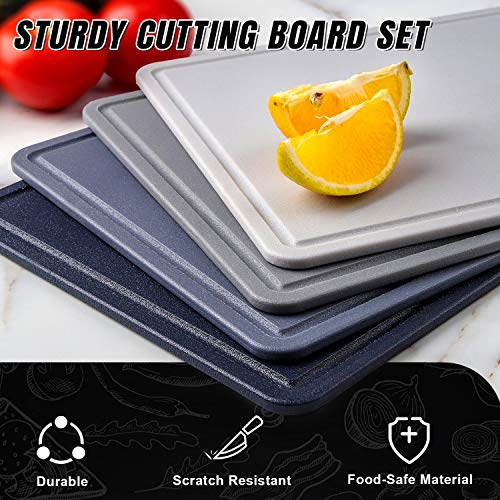 image for Plastic Cutting Board Set Dishwasher Safe, Cutting Boards Easy Grip Ha