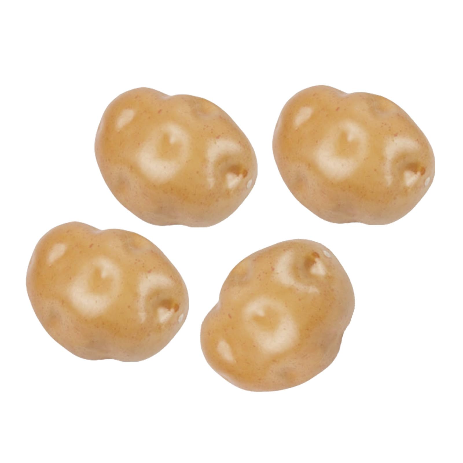 TFAOYS 4PCS Realistic Artificial Potato Artificial Vegetable Model Foam Texture Perfect for Restaurant Displays and Photography Craft Supplies