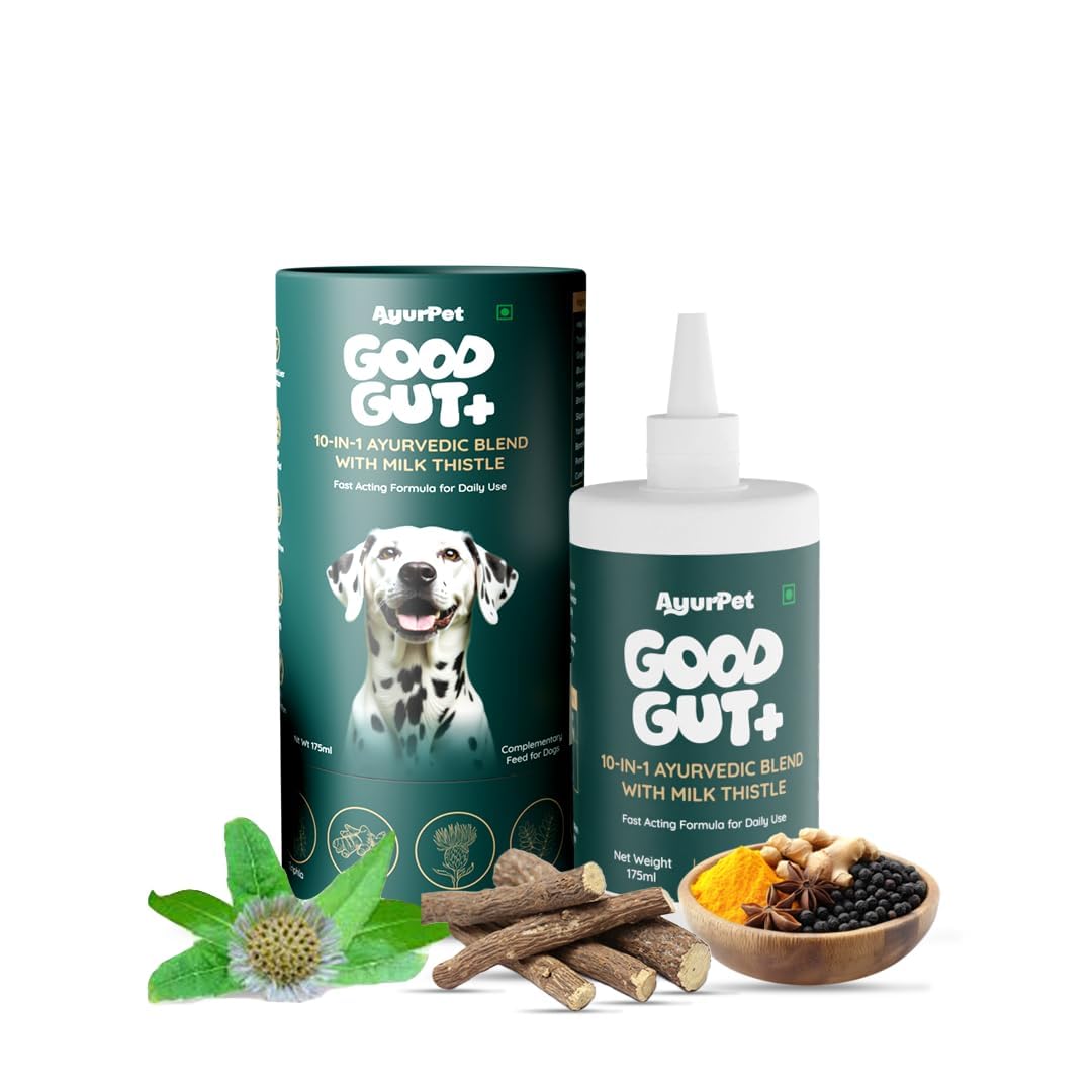 GoodGut+ Digestive Enzymes & Prebiotics for Dogs | Milk Thistle & Ayurvedic Herbs | Liquid Drops for Gut & Liver Health | Reduces Scratching & Paw-Licking | 30-Day Supply-image-7