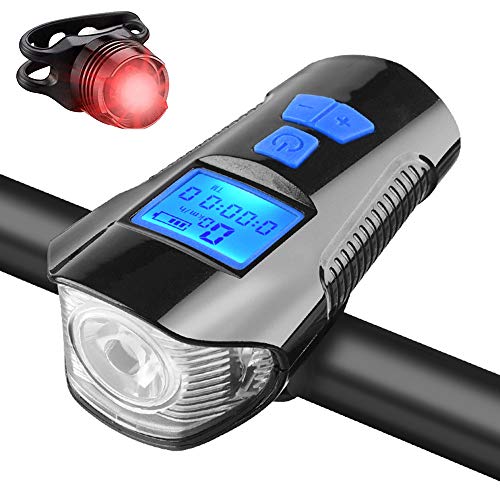 Sangmei Lâmpada LED para bicicleta, USB, luz traseira para bicicleta, luz traseira recarregável para