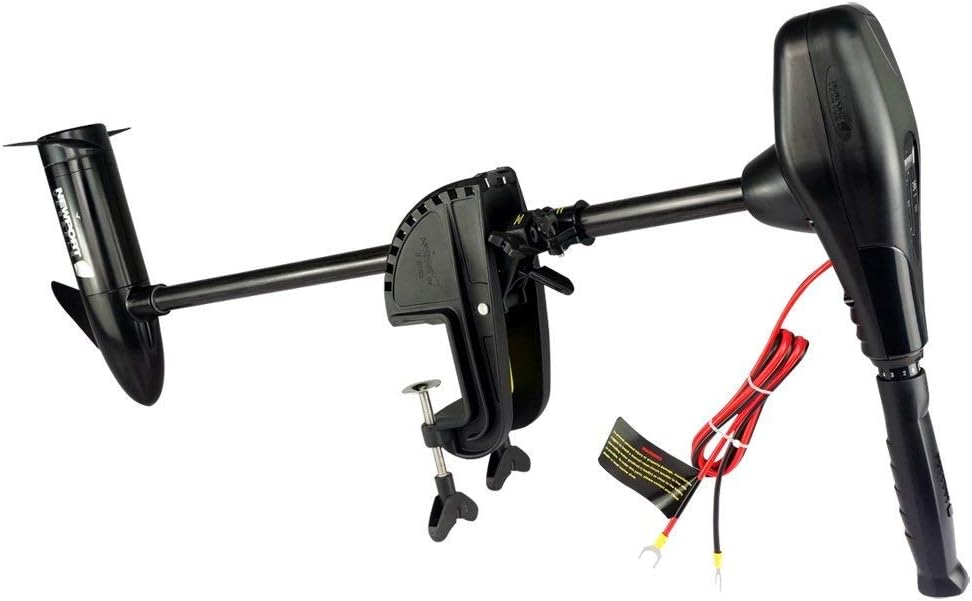 "Newport Vessels NV-Series 36lb Thrust Saltwater Transom Mounted Trolling Electric Trolling Motor w/LED Battery Indicator & 30"" Shaft" (23M1000205) : Sports & Outdoors