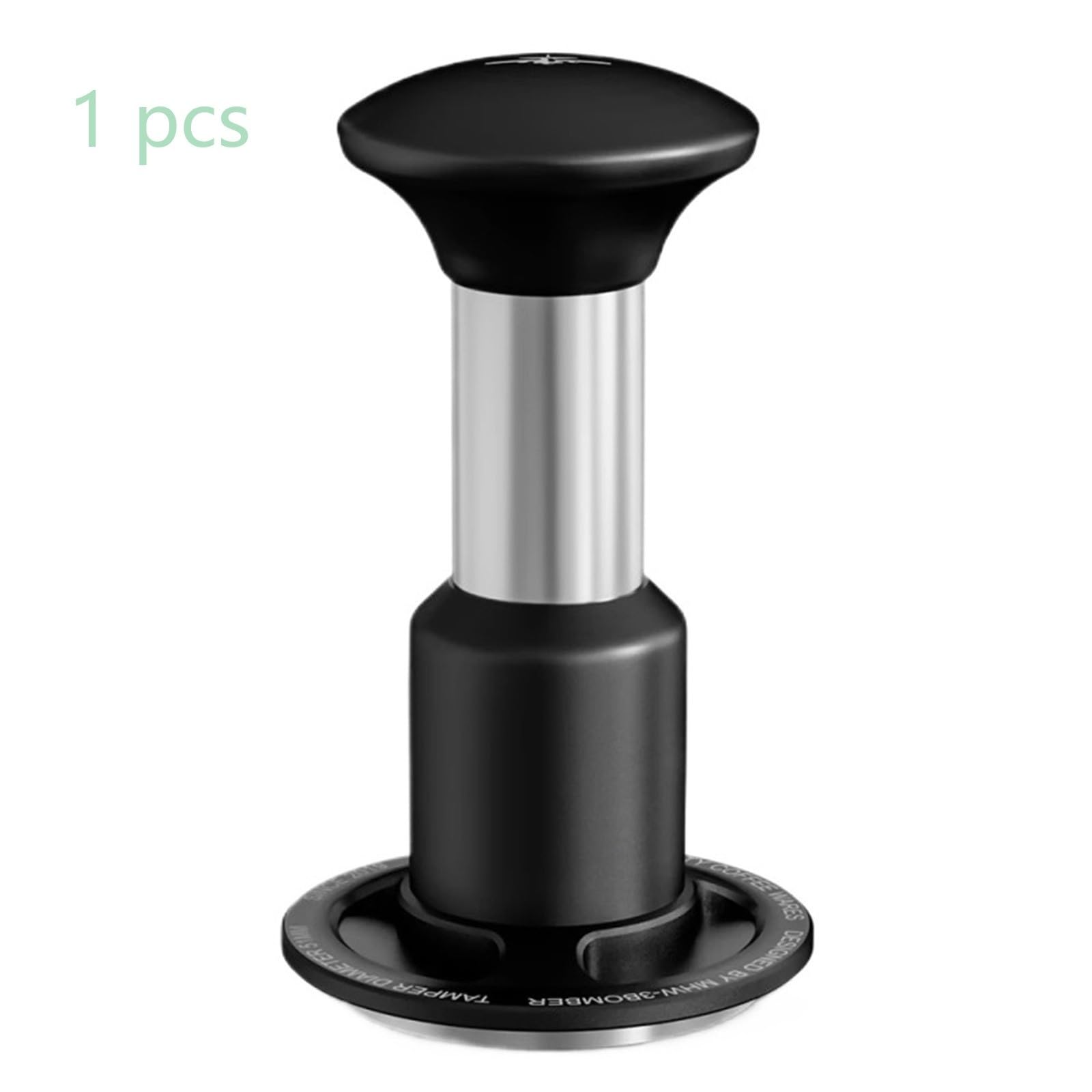 Tamper De Café 51/53 / 58mm 30lb 4 Resortes Presión Constante Calibrado Multiusos Espresso Portafiltro Barista Reemplazo(58.35mm Black)