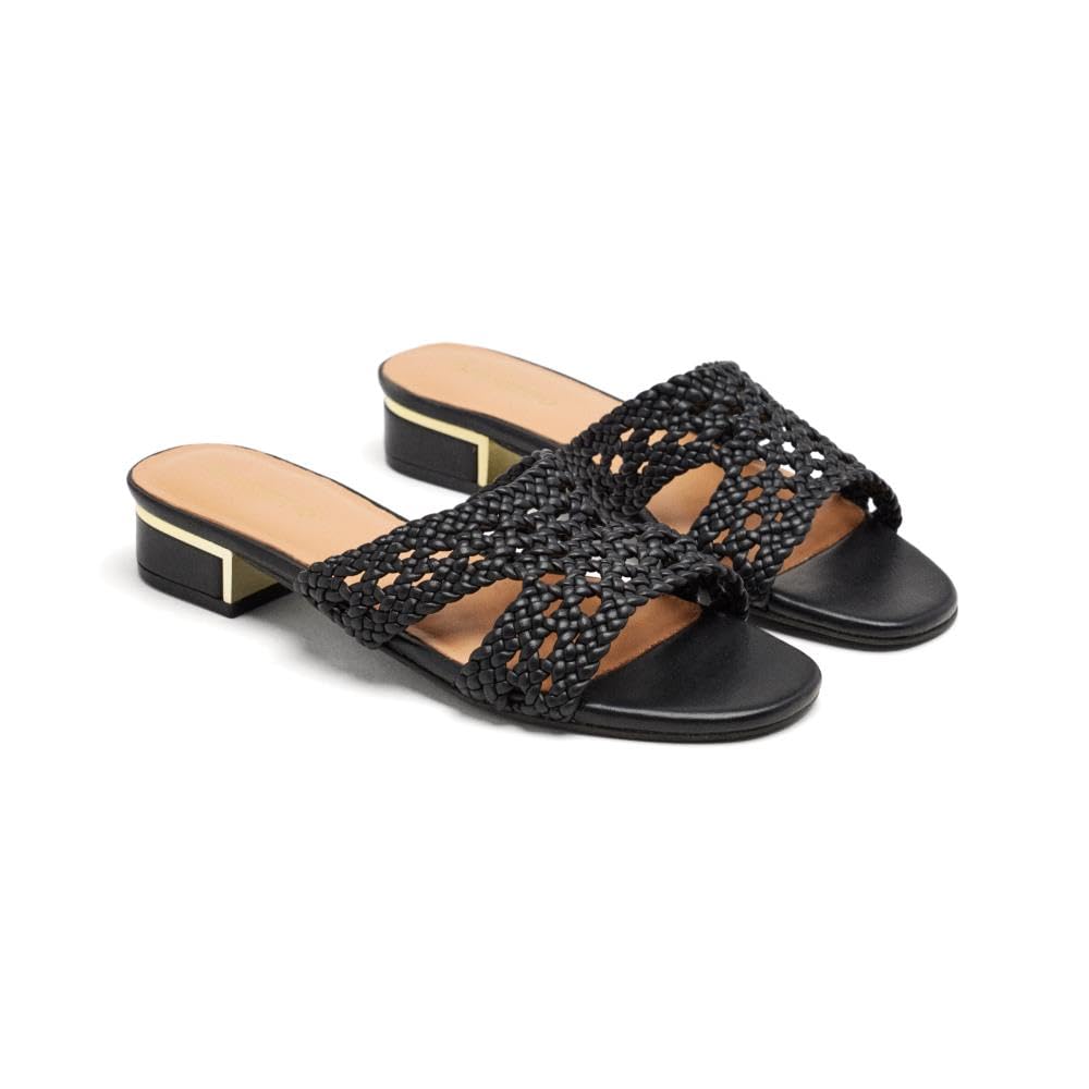 GIOSEPPO Women's Linn Sandal, Black/White, 6 UK