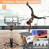 hohem Q 4 in 1 Selfie Stick, Portable Tripod Gimbal stabilizer with Built-In Extension Rod, APP Interaction and remote-control phone gimbal, Auto Balance and auto face tracking gimbal for Vlog, Black - Image 8