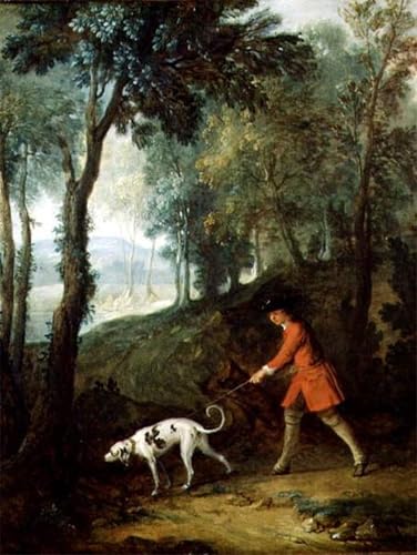 Impressions d'art mural le chasseur Oudry œuvre classique 60x90