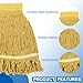 uxcell 6Pcs Commercial Mop Head Replacement, Cotton String Mop Head, Wet Cleaning Mop Head Refills for Home, Industrial Commercial Use, Yellow