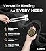 CREVIK Tuning Forks for Healing Set - 128Hz, 136.1Hz, 256Hz, 384Hz Weighted & Unweighted Tuning Fork Kit with Hockey Puck Activator - Chakra Sound Therapy Instruments for Meditation & Yoga in Pouch