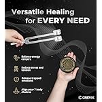 Tuning Forks for Healing Set - 128Hz, 136.1Hz, 256Hz, 384Hz Weighted & Unweighted Tuning Fork Kit with Hockey Puck Activator - Chakra Sound Therapy Instruments for Meditation & Yoga in Pouch - Image 4
