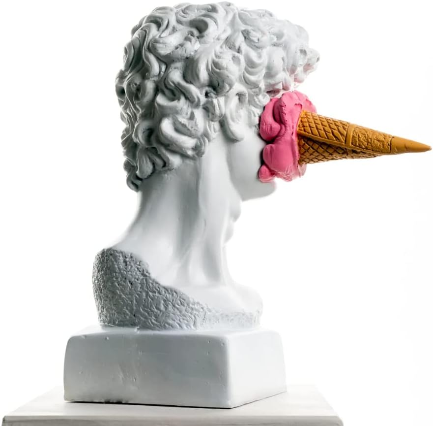 David Bust Statue, 13 Inches 33 cm, Pop Art David Bust Sculpture, Modern Sculpture, Home Decor