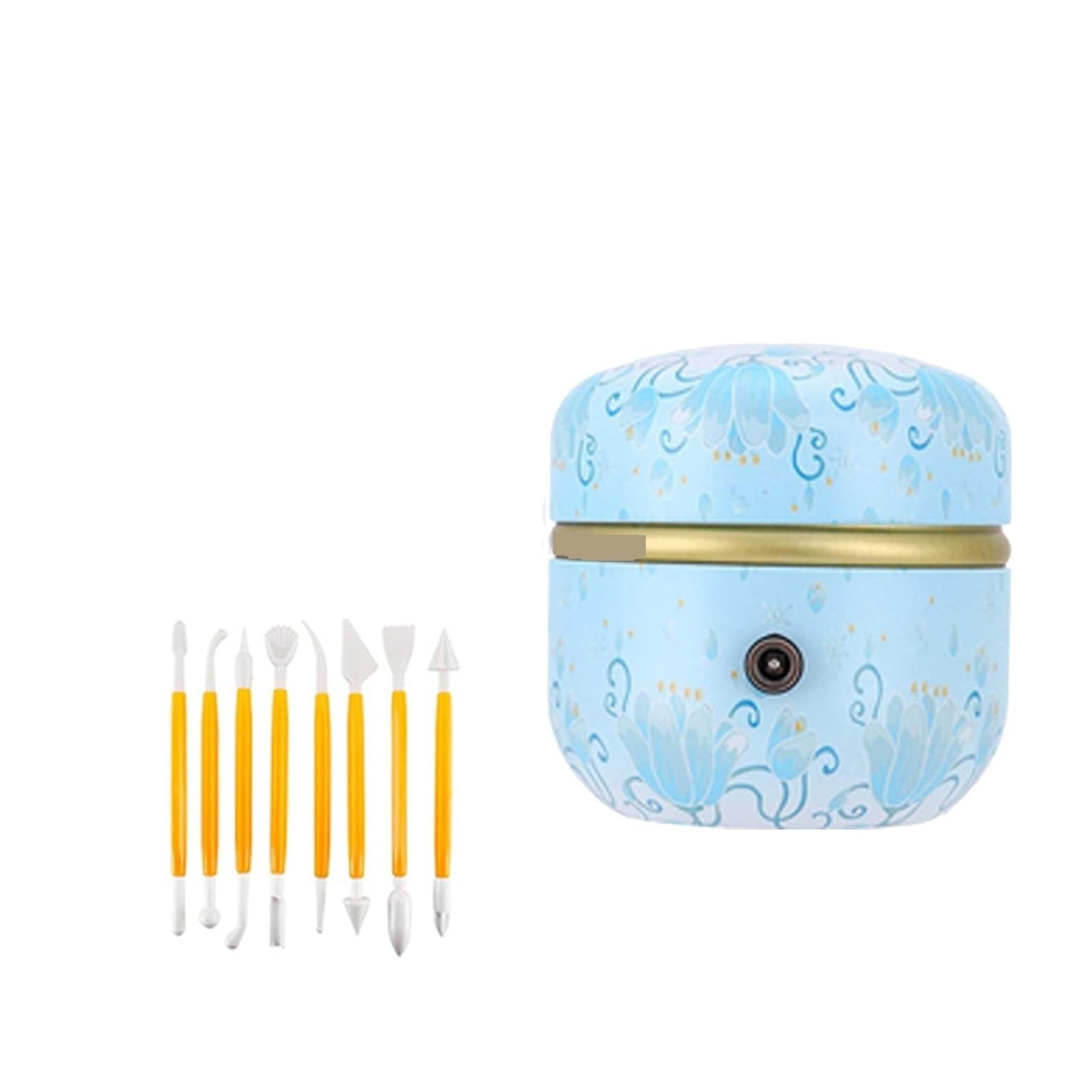 Miniaturowa Elektryczna Maszyna Do Garncarstwa, Dla Dorosłych I Dzieci, Z Tacą, Regulowana Prędkość, Narzędzia Przycinania Łatwe Wszechstronne Zastosowanie(Blue)
