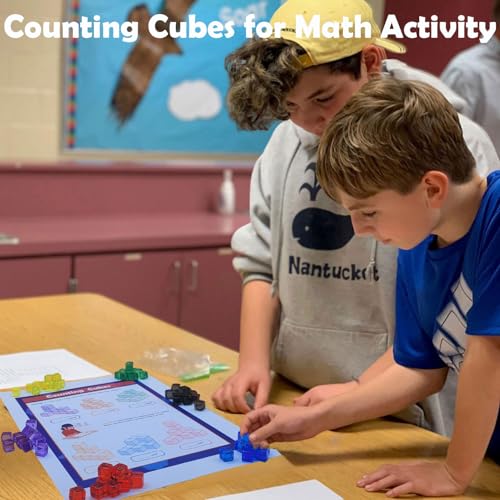 AiFanS 240 Pieces Centimeter Cubes, Counting/Sorting Toy,Plastic Math Cubes,Early Development Activity Games with Portable Box(Translucent,6 Colors) - Image 6