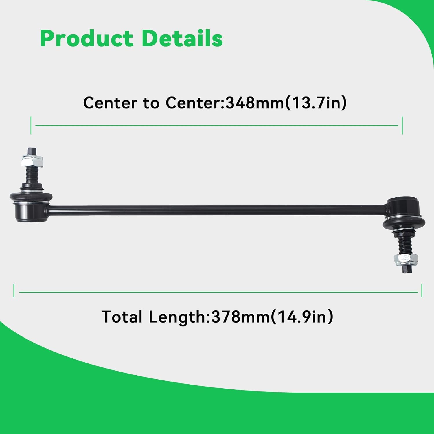 AUQDD K750792 K750793 Front Sway Bar Stabilizer Link Compatible With 2015-2019 Hy-undai Sonata (2015: For GAS)/2016-2020 K-ia Optima (2016: For GAS), 17-20 Cadenza (# 54830C1000 54840C1000)