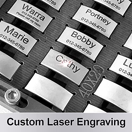 Taglory Silent Slide On Puppy Dog Cat Id Tags,Personalized Laser Engraved On Collar,Elastic Silicone Band And Stainless Steel Name Plate,Universal Design For Most Style Pet Collars (Black, 1Pack) #TOP3