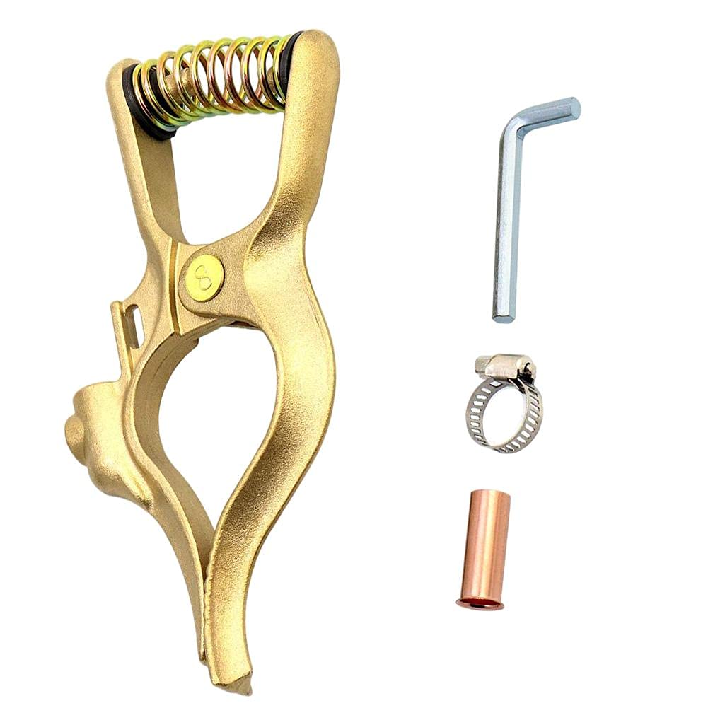 Buy 500A Welding Brass Ground Clamp, Spring Ground Clamp, Copper Handle