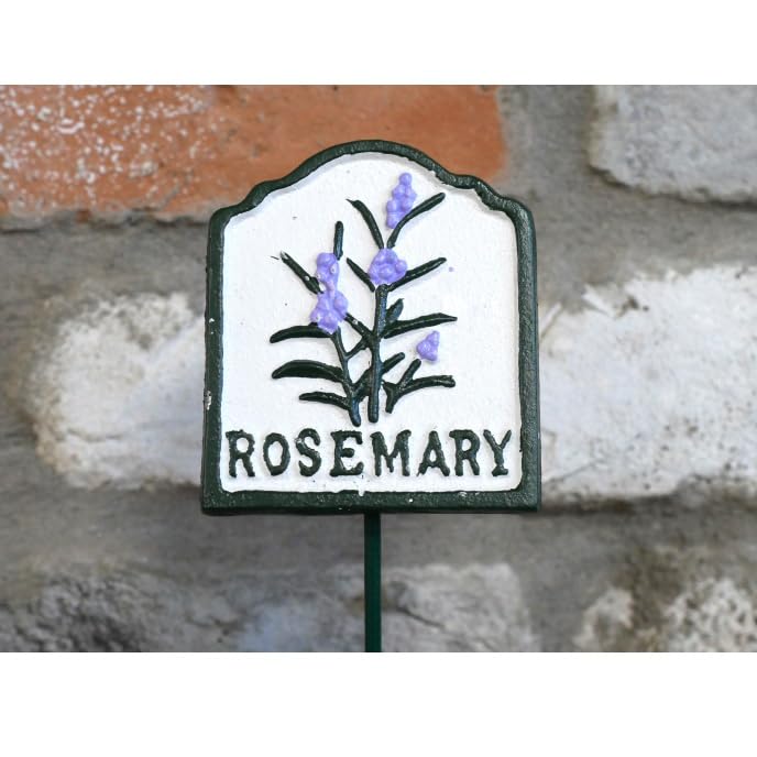 Metal Herb Markers Plants Labels Garden Sign Outdoor Herbs Tags Heavy Duty (Rosemary)