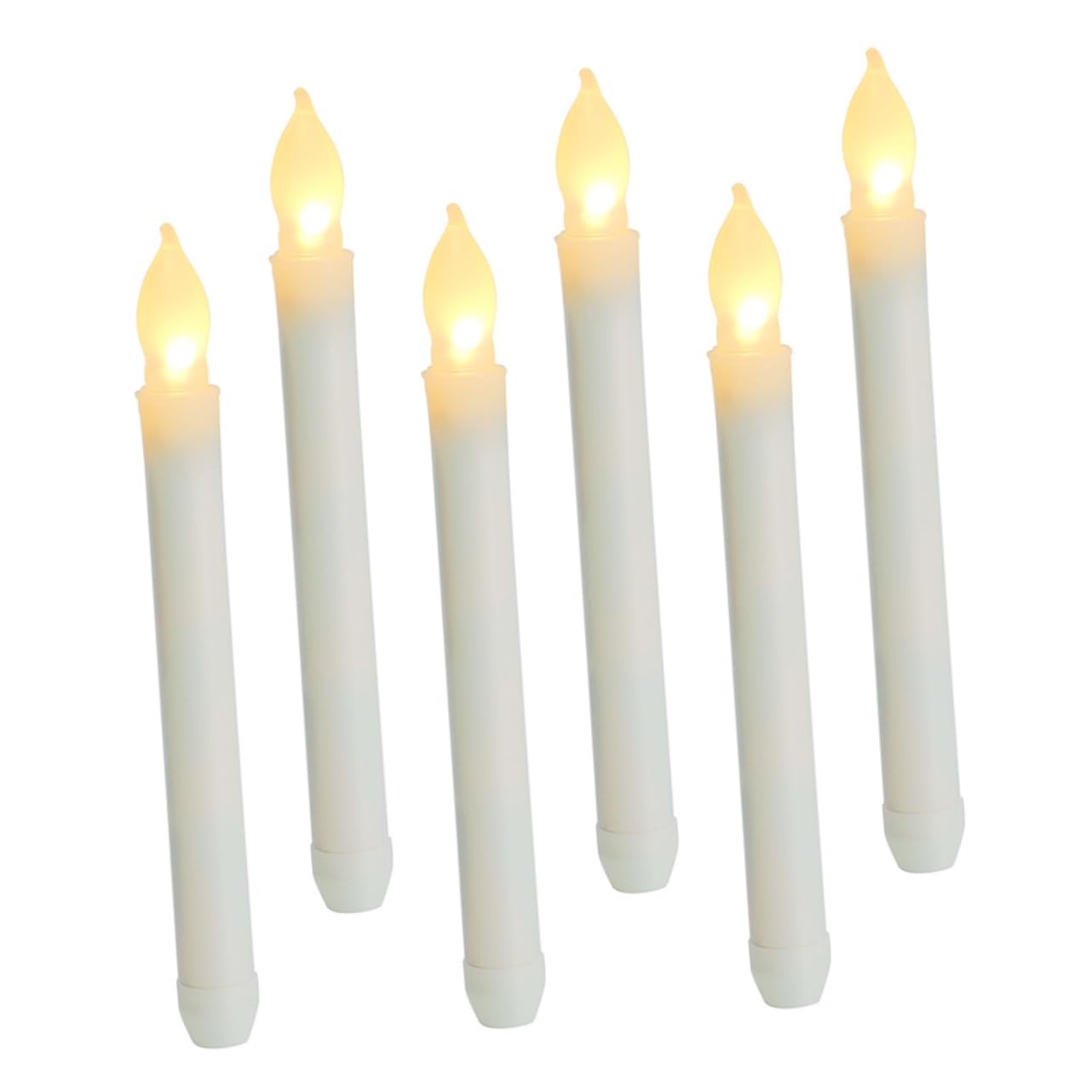 DOITOOL 6 Uds Vela Electrónica Velas Cónicas Portavelas Decoración Navideña Portavelas Vela Cónica Decoración De Boda Candelabro Navidad Vela Sin Decoración Plástico