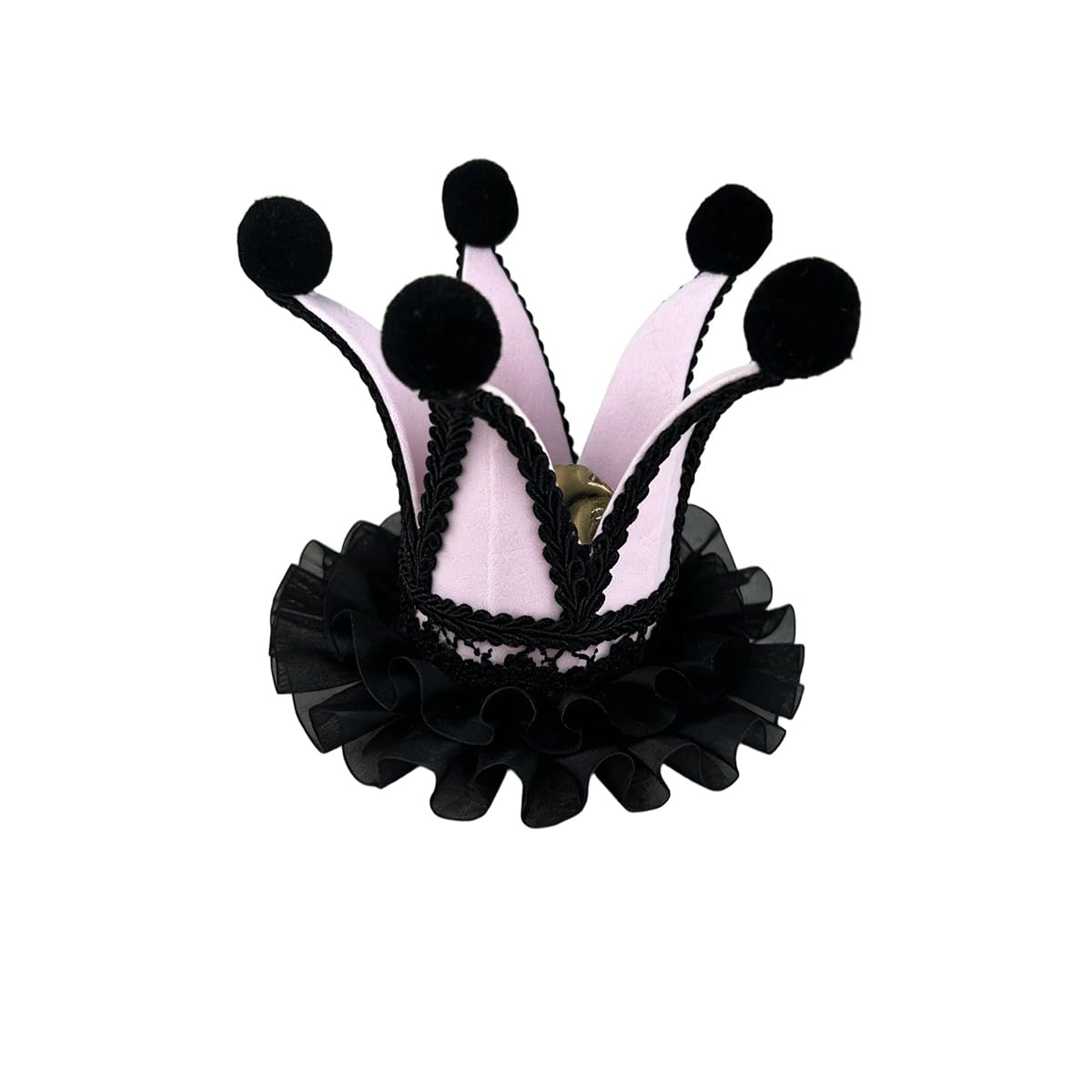 BPURB Women Circus Clown Hat Men Jester Mini Top Hat Lolita Headband Halloween Cosplay Costume for Carnival Christmas Party