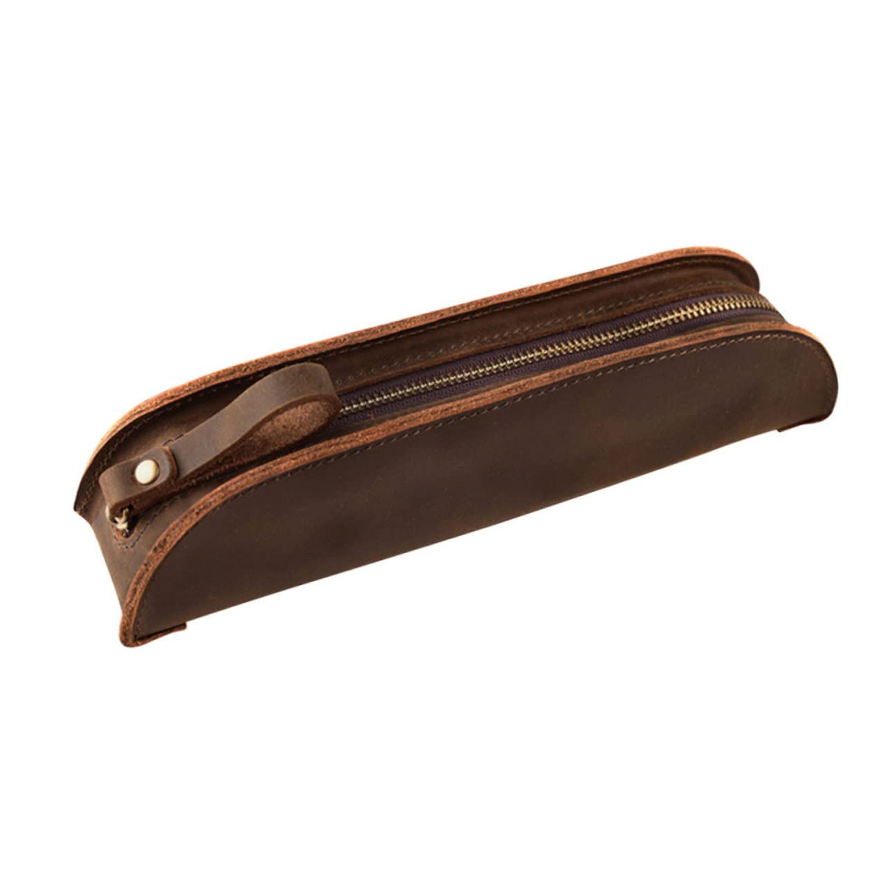 STOBOK Estuche para Bolígrafos Estilo Retro Hecho A Mano con Cremallera para Pluma Estilográfica para Uso Comercial O Informal