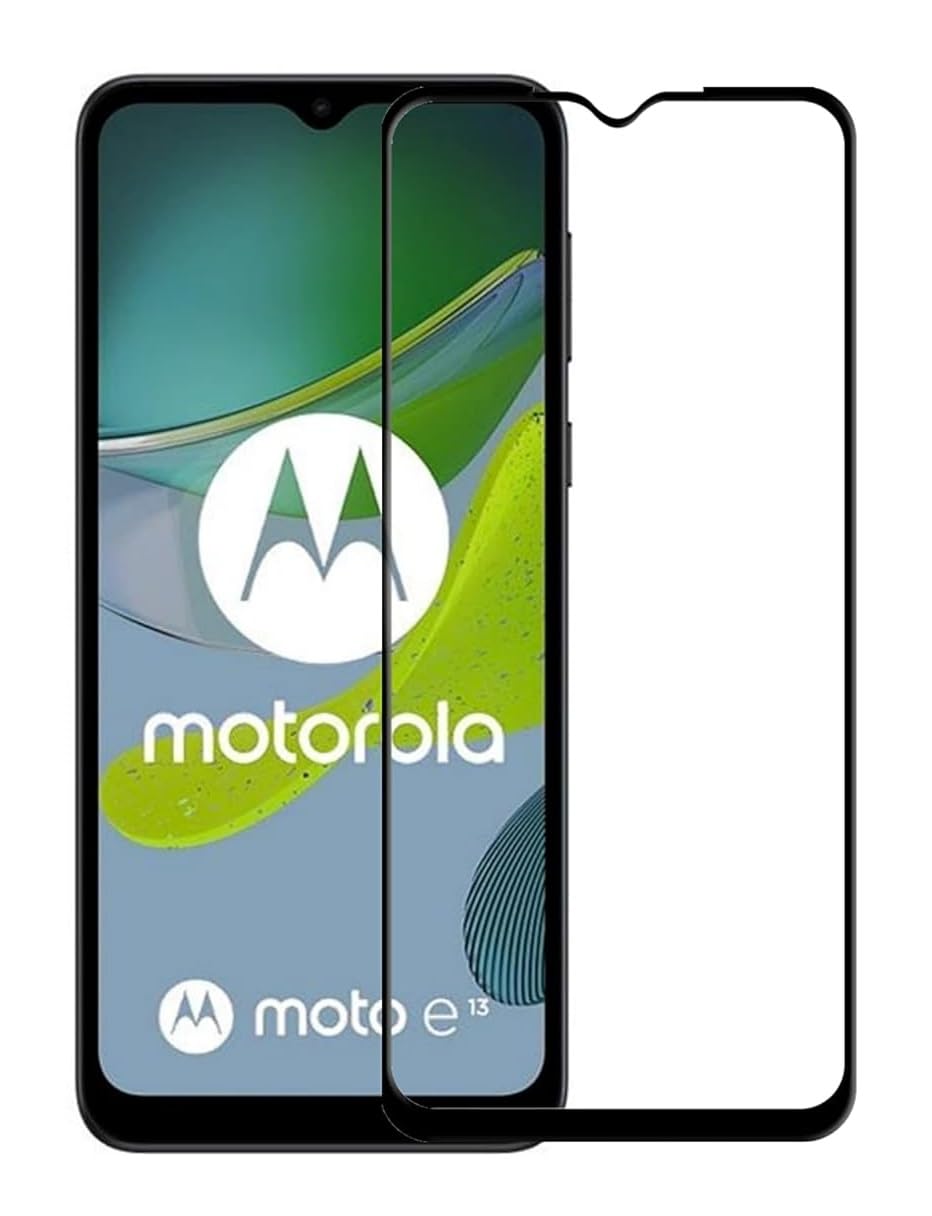 HD Tempered Glass Screen Protector Compatible For Moto E13 4G With Edge To Edge Coverage And Easy Installation Kit-image-30