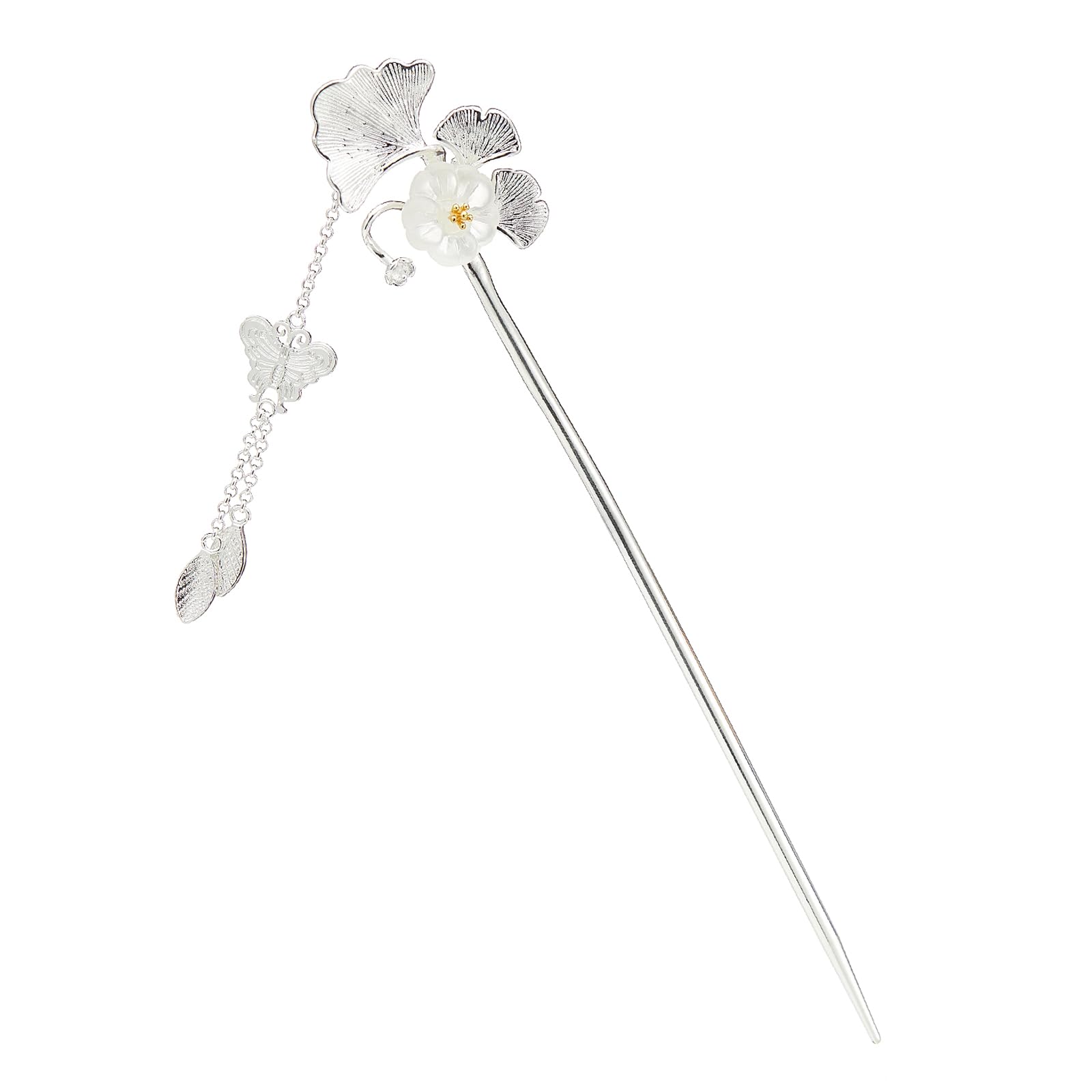 Forcine per capelli con foglie di ginkgo, bacchette cinesi da donna, bacchette giapponesi per chignon, per chignon e chignon, fatte a mano, accessori per capelli (Ginkgo)