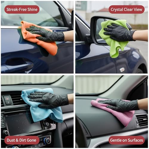 Image of Cutting EDGE 200-300 GSM High Performance Car Towel, 30x30 cm (Set of 5) | Material: 200-300 GSM Microfiber, High Performance Car Towel, Ideal for Car, Bike, Glass & Dashboard Cleaning
