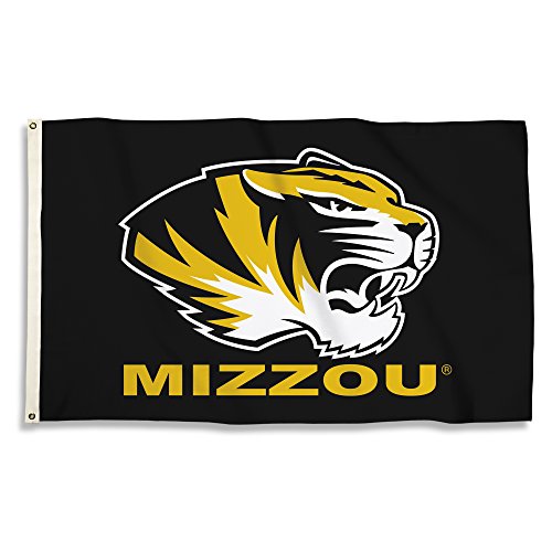 Drapeau Missouri Tigers NCAA BSI aux finitions soignees noir et dore unique