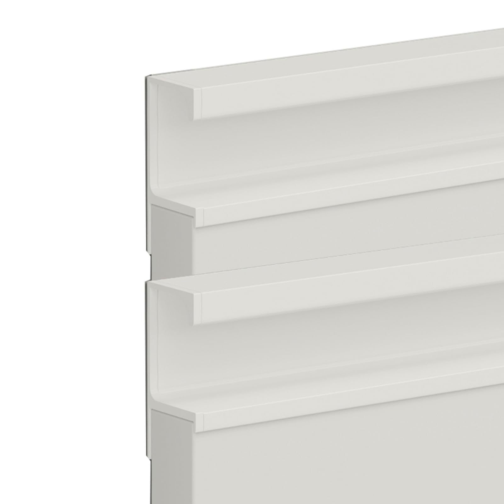 Dswzlqdxb White 2 Packs Drawer Handles Invisible Finger Edge Pull No Slotting Hidden Closet Handle G-Shape Furniture Cabinet Kitchen Aluminum Alloy Knobs Door Levers For Cupboard Wardrobe (60Cm,)