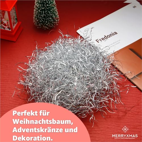 Angel Hair - Curly Tinsel Approx. 15 g - for Christmas & Advent as Decoration (Silver), Einheistgröße - Image 3