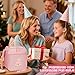 CLOUDWINGS Initial Insulated Lunch Bag for Girls Kids, Back to School Gift, Reusable Leak-proof Lunch Box with Adjustable Strap for School Daycare Travel Picnic (Pink,A)