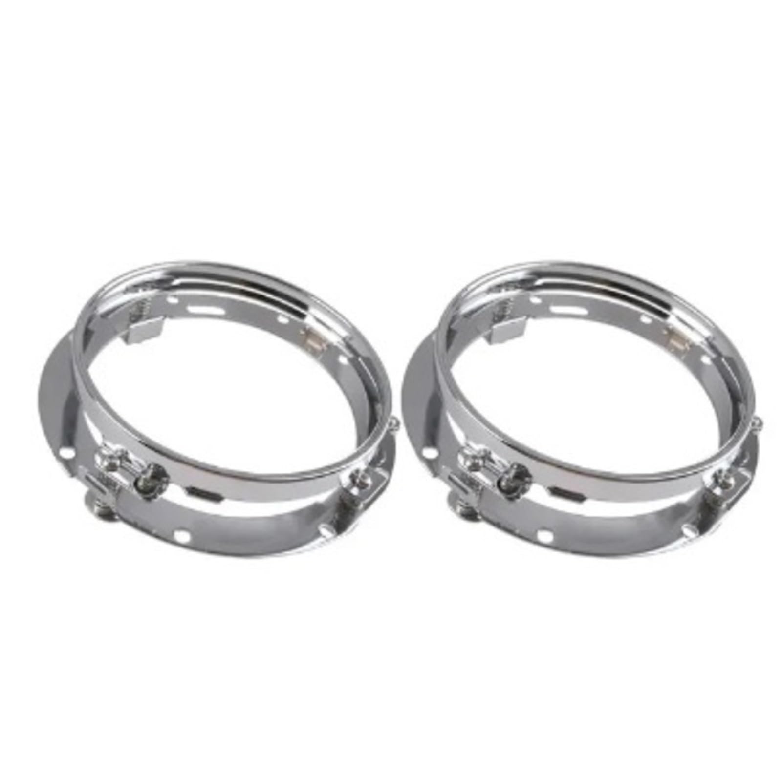 Bracket Light 7 Inch Round Headlight Mounting Bracket Ring Fit for Jeep Wrangler JK TJ Suzuki Samurai for Harley Motorcycle(Chrome -2PCS)