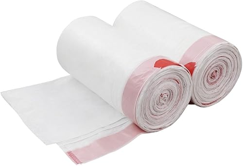 Doryh Bolsas de basura blancas con cordón de 6 galones, 120 unidades