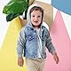 Famuka Baby Jeansjacke kleinkinder Jacke Jungen Mädchen Jeans Jacke Kapuze Denim Waschungseffekt Baumwolle (Dunkelblau, 12M)