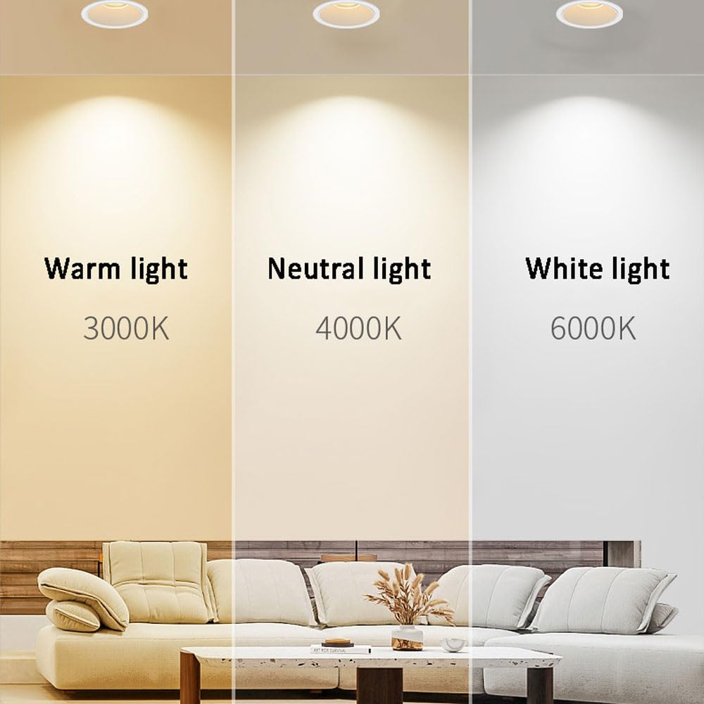 Faretto LED da incasso IP65 Lampada da doccia impermeabile Confezione da 9 luci da incasso a pannello, Utilizzo in posizione umida, Lampada da incasso a soffitto in alluminio Lampada da doccia per ba