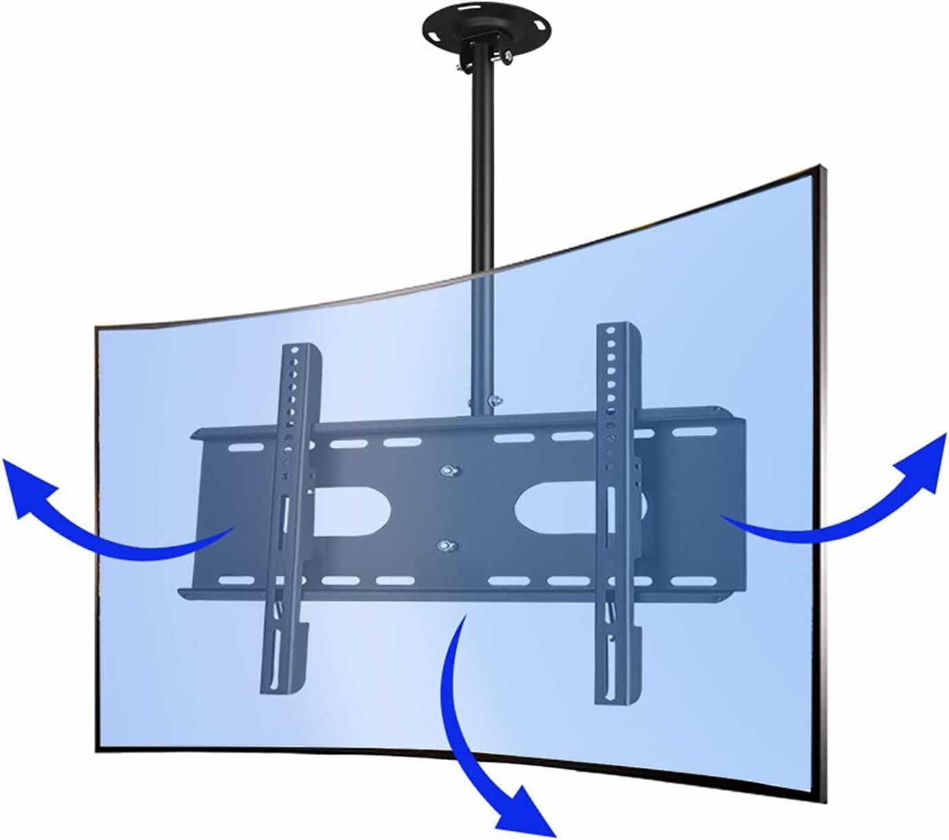 CGCSYZ Ceiling TV Mount, Smooth Swivel, Tilt, & Extension, Max Loading Up To 55lbs/25kg, Fits Most 37-50 Inch LED Plasma Panel Display TV Mount (1m)