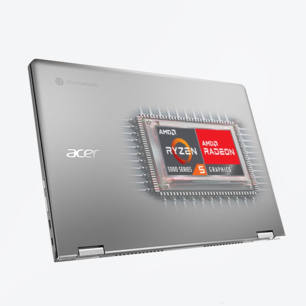 Acer Chromebook Spin 514 CP514-3HH-R6VK Laptop | AMD Ryzen 5 5625C | 14 pollici FHD IPS Touch Display | 8GB LPDDR4X | 128GB eMMC | Wi-Fi 6 | Webcam FHD | Porta HDMI | Tastiera retroilluminata | Chrome