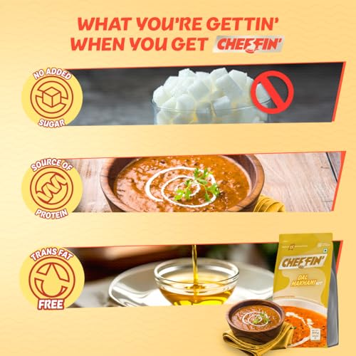 Image of Cheffin' Dal Makhani, 300g | Chef Curated Gourmet Cooking Kit | Ready in 10 Min | 100% Natural, No Preservatives | Serves 2-3| Pack of 2