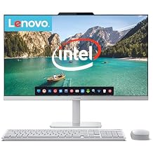 Lenovo All in One Desktop, Intel Ultra-Fast Quad-Core CPU| 24 inch Full HD Display| 8GB RAM, 256GB PCIe SSD| Wi-Fi 6| Bluetooth| USB, Ethernet Port| Windows 11 | HDMI Out| Wireless Keyboard & Mouse