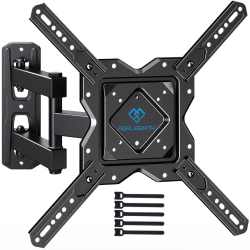 PERLESMITH Soporte TV Pared, Inclinación Orientable Fijación Extensible, Soporte Television Pared de 26 a 60 Pulgadas, LED LCD y Curvado, Capacidad Máxima de 35 kg, MAX VESA 400 x 400 mm