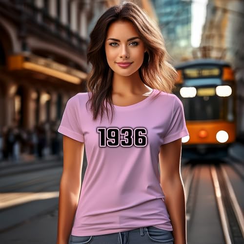 T-shirt 1936 femme rose clair idéal pour vos sorties d'été - 3