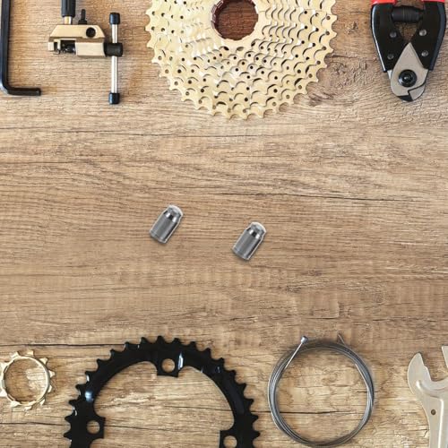 Tapas para válvula de bicicleta de montaña, 2 piezas, aleación de titanio, color plateado, tapones para válvulas de neumáticos miniatura 4