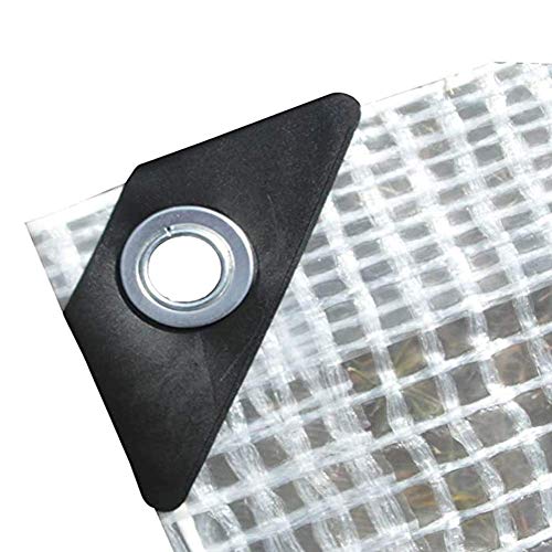 Jonist Tarp Lámina de Lona Transparente de PVC Impermeable, Parasol de Malla de PE, toldo Aislante Resistente a la Lluvia, para Plantas de jardín, Invernadero, Camping