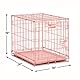 MidWest Homes for Pets iCrate 1522SS-KIT Hundebox-Set, mit ca. 58 cm langer Hundebox mit Einzeltür, Haustierbett, 2 Schüsseln und Box-Abdeckung, Trenneinsatz und patentierten Funktionen, rosa