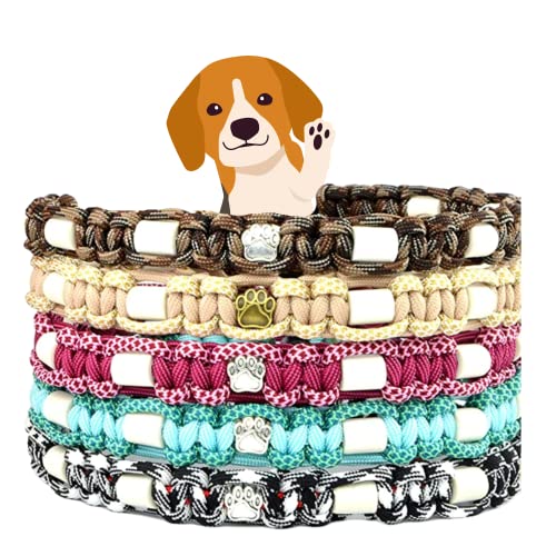 Collier en céramique EM pour chiens et chats - Sur mesure - Paracorde US (moins de 20 cm, camouflage)