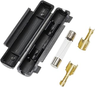 5-Piece Set 6X30MM Glass Fuse Holder with 250V 0.25A 0.5A 1A 1.5A 2A 3A 3.15A 4-30A 6 * 30MM Fuse Socket flip Shell Black/White flip Type (Color : Black, Size : 2A)