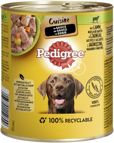 Pedigree Hundedosenfutter - Verschiedene Geschmacksrichtungen 12x800g (12x800g, Lamm Nudeln & Karotten)